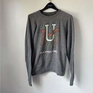 Size M Gray University of Miami Sweater